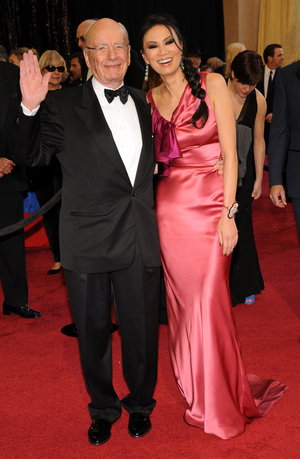 Rupert Murdoch and Wendi Deng arrive at the 83rd Academy Awards in Hollywood