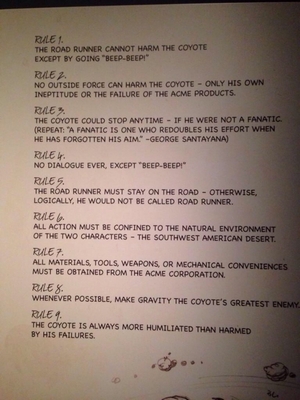 small_cartoonist_chuck_jones_rules_for_wile_e_coyote_and_road_runner