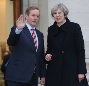 30/1/2017. Taoiseach Eenda Kenny and British Prime Minister Theresa May, meet at Government Buildings in Dublin. Photo: RollingNews.ie