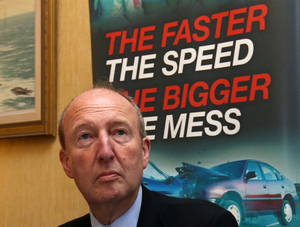 16/09/2016. European Day Without A Road Death - Project Edward. Independent Alliance Minister for Transport Shane Ross TD talking to the media on his way into Garda Headquarters today for the road safety pledge at Garda Headquarters. Photo:Sam Boal /RollingNews.ie